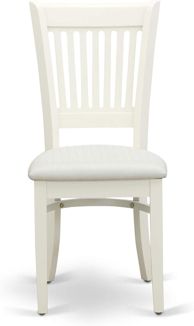 East West Furniture ANVA5-LWH-C 5 Piece Dining Room Table Set Includes a Round - Image 5