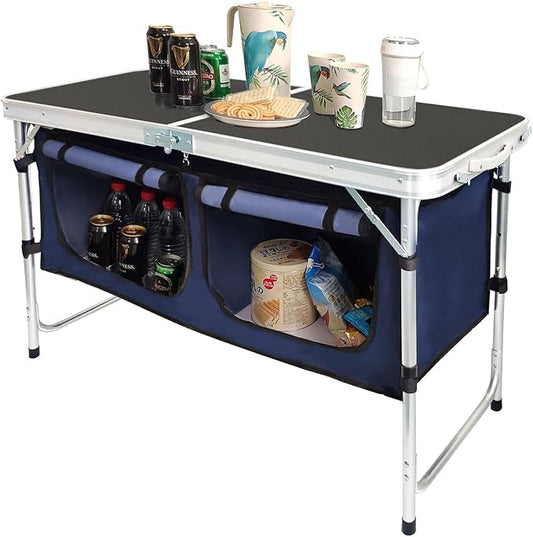 CampLand Outdoor Folding Table Aluminum Lightweight Height Adjustable by CampLand