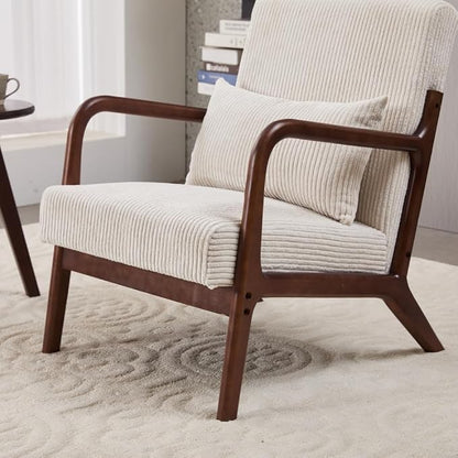 Mid Century Modern Accent Chair and Coffee Table Set Vintage Style Lounge Chair - Image 9