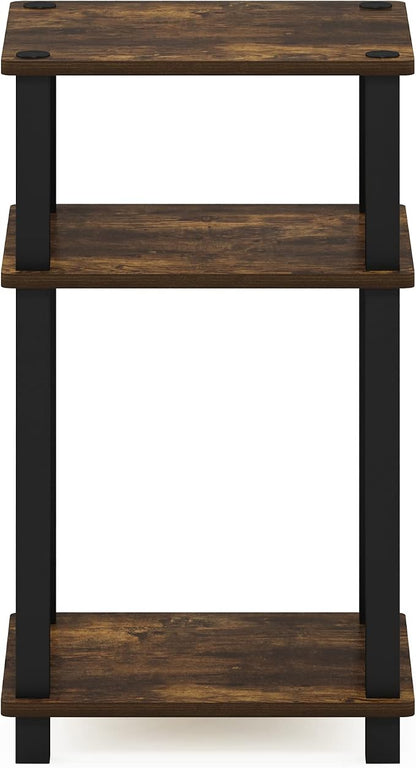 Furinno JUST Side Table, 3-Tier Open Shelf End Table, Toolless Assembly Night - Image 6