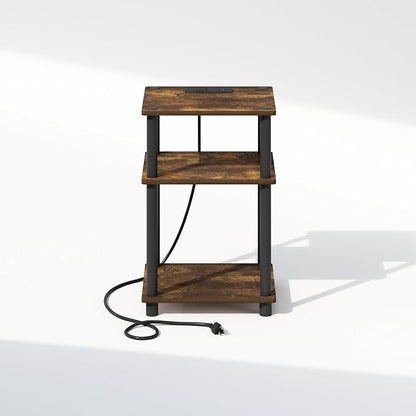 Furinno JUST Night Stand, 3-Tier Turn-N-Tube Nightstand - Image 4