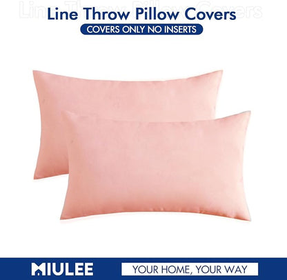 MIULEE Pack of 2 Decorative Outdoor Solid Waterproof Throw Pillow Covers Spring - Image 6
