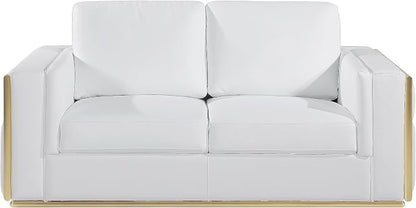 Blackjack Furniture Catania Modern Top Grain Italian Leather Sofa Set by BlackjackFurniture