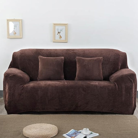 vctops 1-Piece Velvet Plush Stretch Sofa Slipcover by vctops