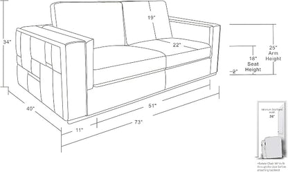 Blackjack Furniture Catania Modern Top Grain Italian Leather Sofa Set - Image 14
