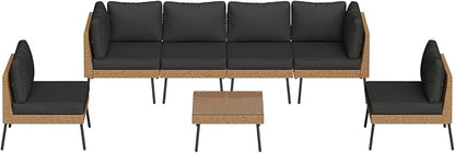 Aoxun Patio Furniture Set, 7 Piece Outdoor Sectional Sofas - Image 9