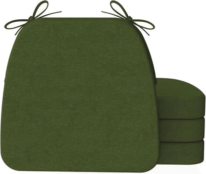 AAAAAcessories D-Shaped Chair Cushions, Machine-Washable Cover, Dark Olive Green by AAAAAcessories