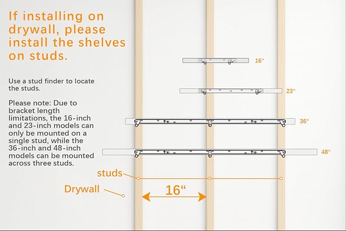 BAYKA Floating Shelves for Wall, 36 inches Long Wall Mounted Rustic Wood - Image 8