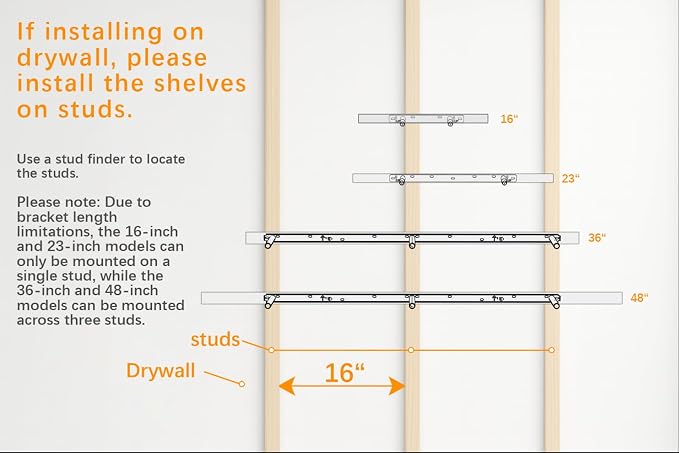 BAYKA White Floating Shelves for Wall, 22.5 Inches Wall Mounted Rustic Wood - Image 9