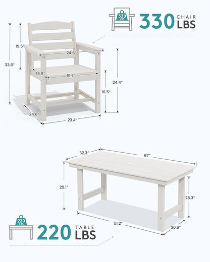 SERWALL Patio Dining Chair Set of 2 - Image 4