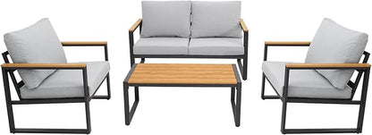 Patio Furniture Set, 4 Pieces Outdoor Patio Furniture - Image 7