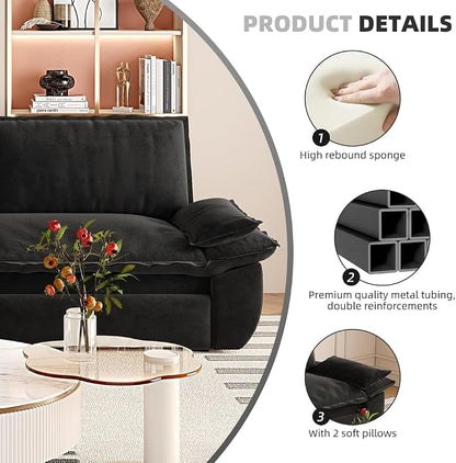 73.2" Sofa Bed Queen, 3-in-1 Pull Out Sofa Bed - Image 8