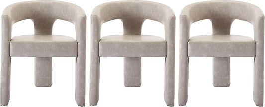 VESCASA Faux Leather Barrel Dining Chair by VESCASA