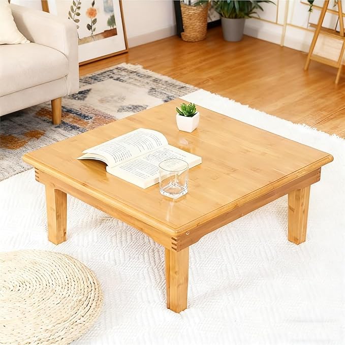 SH-tables Folding Japanese-Style Household Square Bamboo Low Table, Computer - Image 6