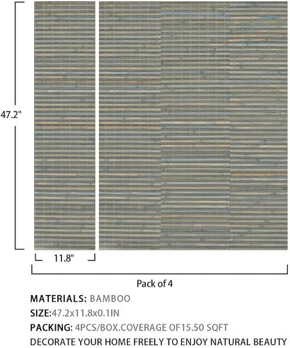 SINGULARWOOD Bamboo Wall Panel for Home Decor, Wall Cladding and Covering - Image 4