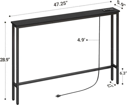 ELYKEN 47.2" Narrow Console Sofa Table - Image 3