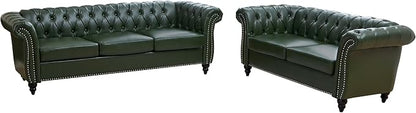 QHITTY 2 Piece Living Room Set, Sectional Chesterfield Sofa Contemporary - Image 9