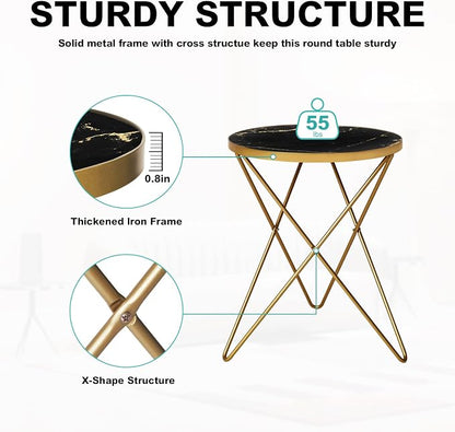 HLR Modern Round Side Table, End Table - Image 4