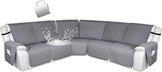 HDCAXKJ 100% Waterproof Reclining Sectional Couch Covers L Shape Recliner Sofa by HDCAXKJ