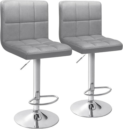 Homall Bar Stools Modern Velvet Adjustable Swivel Barstools, Armless Hydraulic by Homall