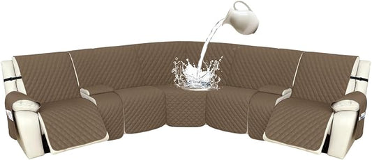 Arfntevss Recliner Sectional Couch Covers 1OO% Waterproof L Shape Sofa Cover by Arfntevss