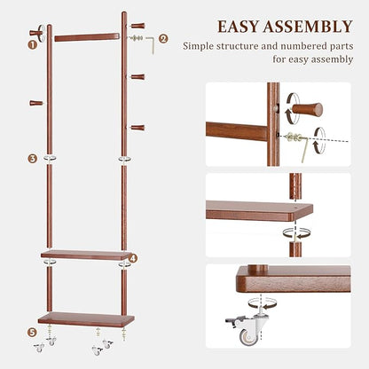 Taitiy Coat Rack Freestanding Clothing Rack - Image 7