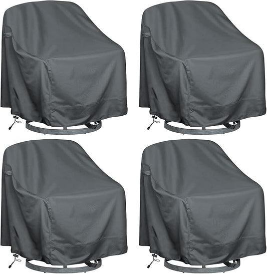 Outdoor Swivel Lounge Chair Cover 4 Pack, Waterproof Heavy Duty Outdoor Chair by HI%C2%B7%C2%B7%C2%B7YOURCOVER