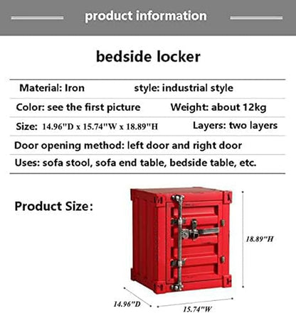 ZHAOYONGLI-End Tables Industrial Nightstand Table, Old - Image 2