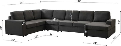 Ball & Cast 147" L-Shaped Sectional Couches - Image 2