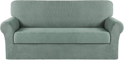 Turquoize Stretch Sofa Slipcover 2 Pieces Sofa Cover Couch Cover by Turquoize