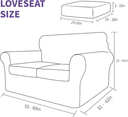 ZNSAYOTX 3 Piece Loveseat Covers - Image 7