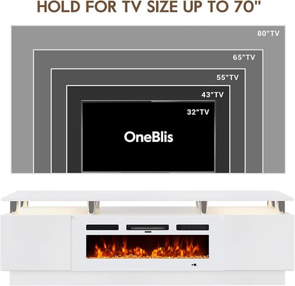 70" TV Stand for Living Room, Entertainment Center & Media Console - Image 5
