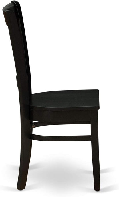 East West Furniture ANVA5-BLK-W 5 Piece Modern Dining Table Set Includes a - Image 8
