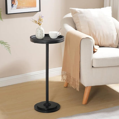 HOOBRO Small Round Side Table, Drink Table, Coffee Martini Table - Image 8