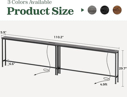 SUPERJARE 110.2 Inch Sofa Table - Image 3