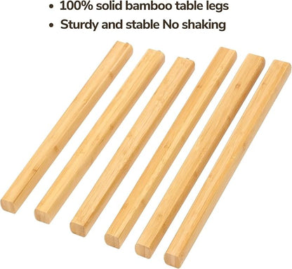 BAMEOS Bamboo Nesting Triangle End Table - Image 7