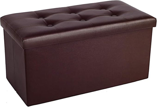 COSYLAND Ottoman Bench with Storage large-30x15x15in Folding Leather Ottoman by COSYLAND