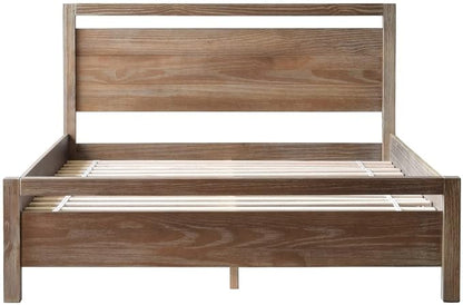 Grain Wood Furniture Loft Queen Size Solid Wood Bed, Brushed White - Image 4