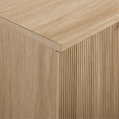 Walker Edison Reema Fluted 4-Door Kitchen Sideboard Buffet Console, 69 Inch - Image 7