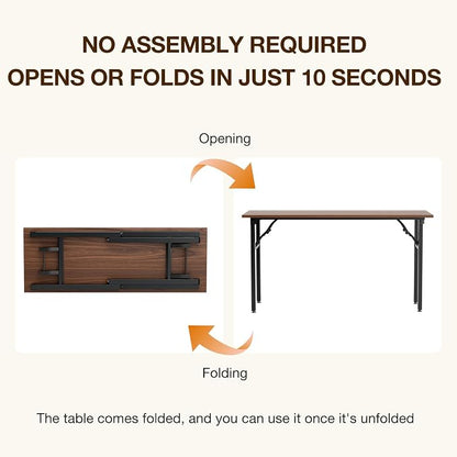 TEMI Long Computer Desk Folding Table - Image 4