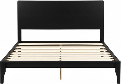 Merax Full Size Bamboo Platform Bed, Mid-Century Modern Bed Frame - Image 6