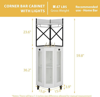 COCO DESIGN Corner Wine Cabinet - Image 2
