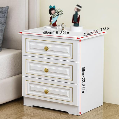 FEELIN NightStand/Sofa Table Light Luxury Solid Wood Bedside Table, Simple Home - Image 3