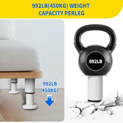 4PCS Adjustable Furniture Couch Cabinet Legs 4.72-7.48 Inch, Heavy Duty - Image 4
