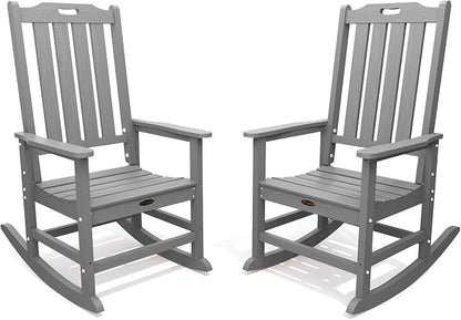 THOEOE Oversized Rocking Chair Set of 2, Outdoor Rocking Chair by THOEOE