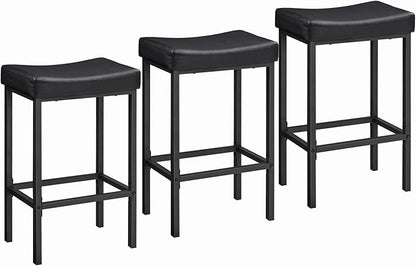 HOOBRO Bar Stools, Counter Height Bar Stools, Saddle Stools, 24.8" Barstools by HOOBRO