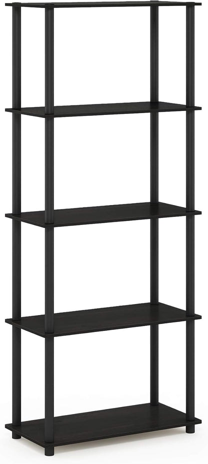 Furinno TURN-N-TUBE Storage Shelves, 5-Tier Book Shelf, Corner Shelf, Toolless - Image 4