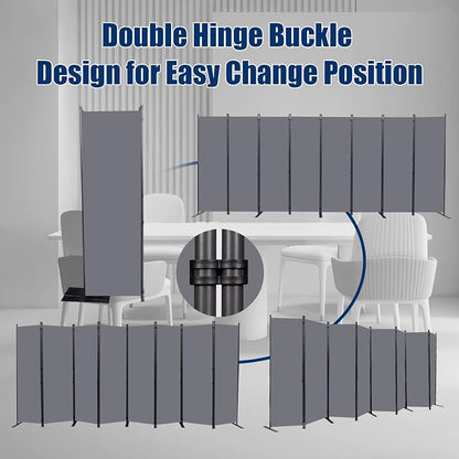 Room Divider 6FT Portable Room Dividers and Folding Privacy Screens, 8 Panel - Image 5
