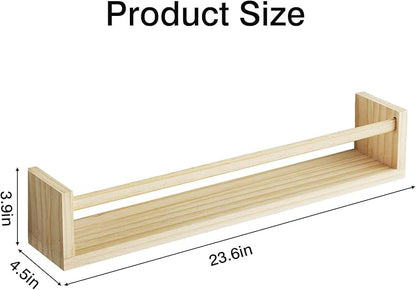 Fixwal Nursery Book Shelves, 23.6 Inch Floating Bookshelves - Image 2
