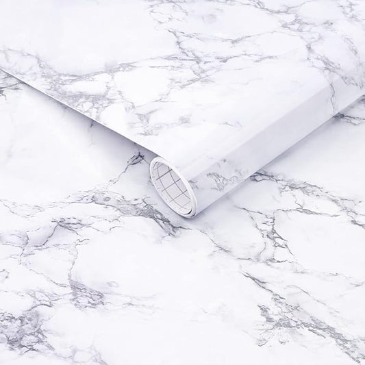 Arthome White Marble Contact Paper by ArthomeWALLDECOR